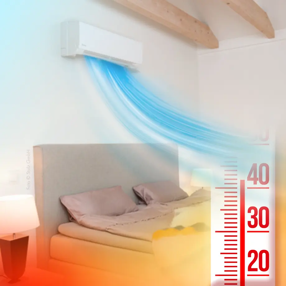 Klimaanlage im Schlafzimmer